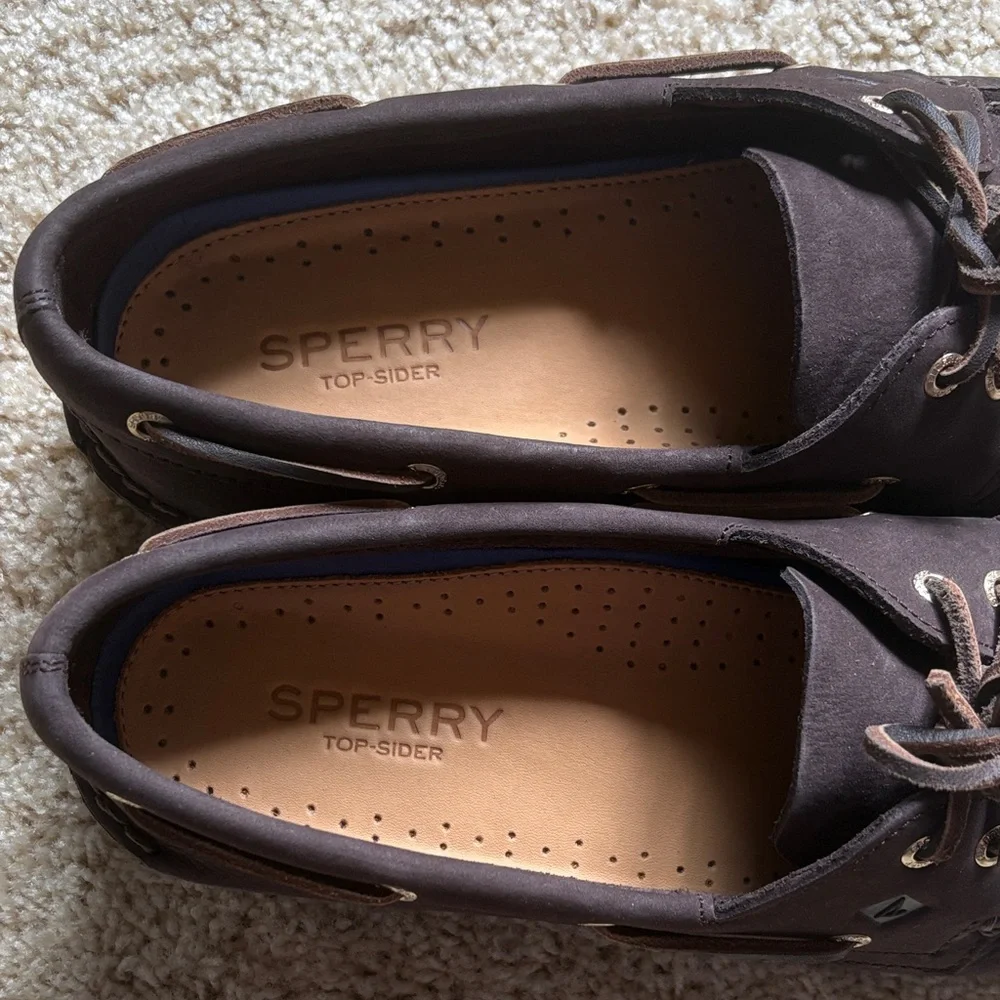 Sperry Dark Brown Suede Men’s Top Sider Boat Shoes
